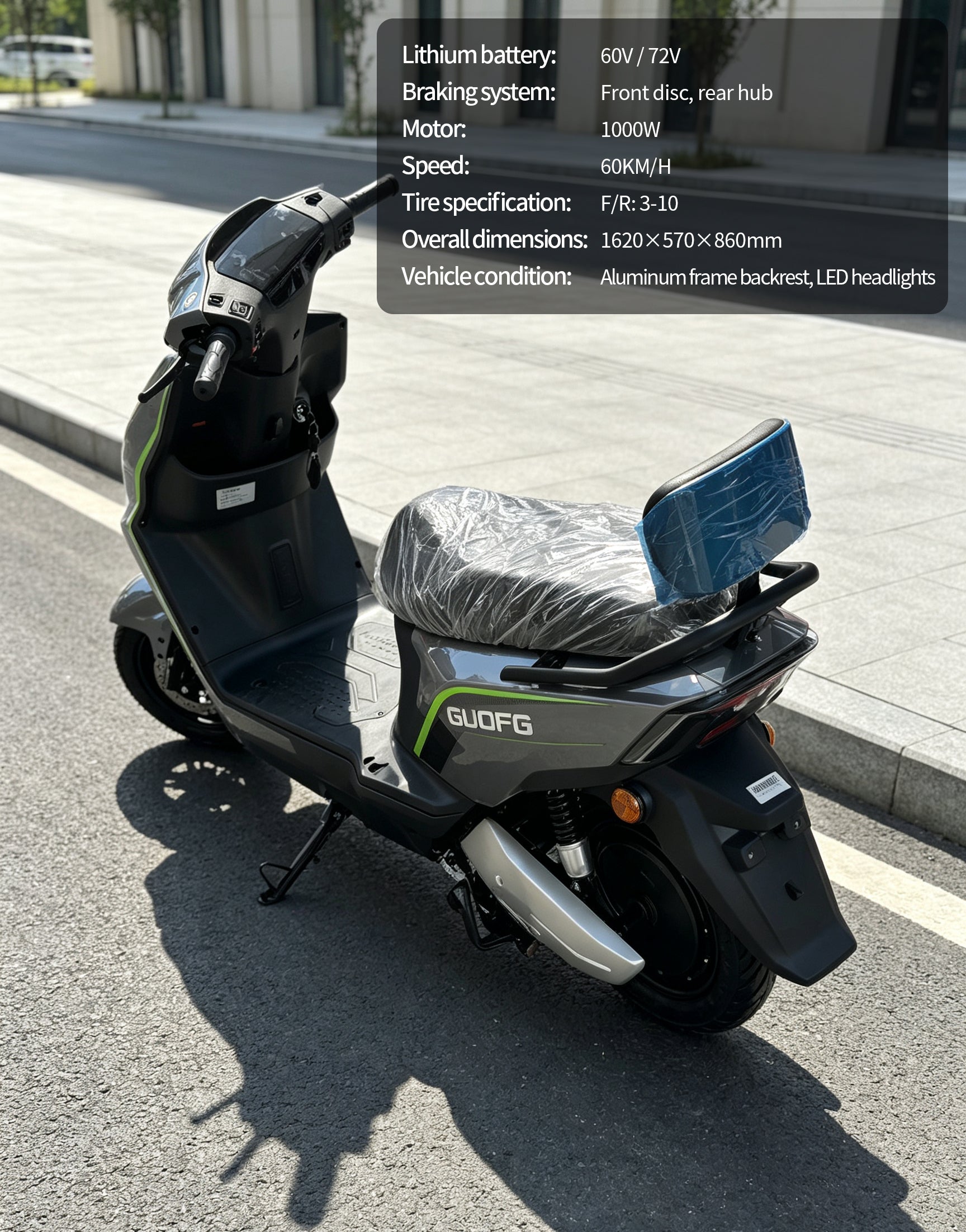 【DUDTN】1000W City Commuter Electric Scooter | 60KM/H Max Speed, Available options. Mileage Adult Electric Motorcycle Free shipping, no additional fees.Ideal for heavy load transportation.