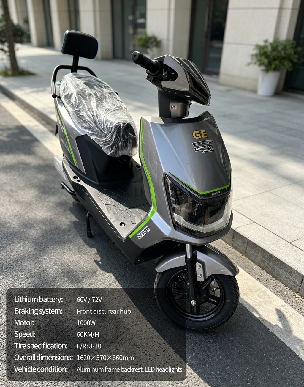 【DUDTN】1000W City Commuter Electric Scooter | 60KM/H Max Speed, Available options. Mileage Adult Electric Motorcycle Free shipping, no additional fees.Ideal for heavy load transportation.