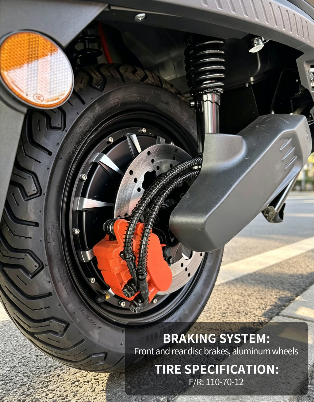 【DUDTN】2000W High Speed Electric Scooter Motorcycle | 80km/h Max Speed, Available options. Range, Front & Rear Disc Brakes Adult E-Bike Free shipping, no additional fees.