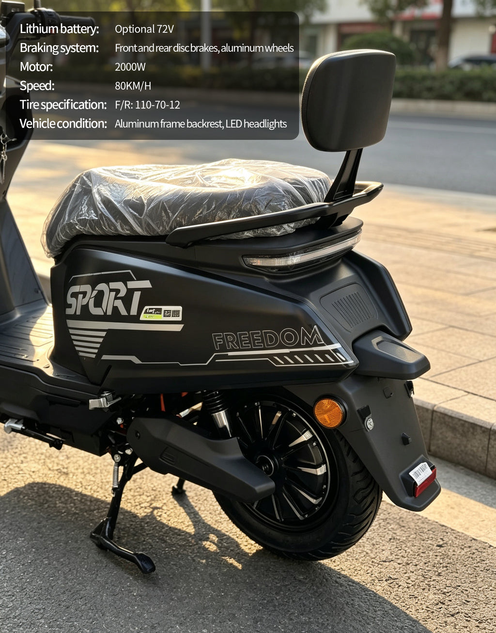 【DUDTN】2000W High Speed Electric Scooter Motorcycle | 80km/h Max Speed, Available options. Range, Front & Rear Disc Brakes Adult E-Bike Free shipping, no additional fees.