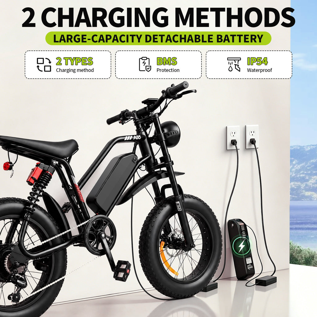 【DUDTN】1500W Peak Fat Tire Electric Bike, Fat-tired assist vehicle.48V 15AH Removable Battery E-Bike, 31MPH Full Suspension All-Terrain Electric Bicycle with Hydraulic Disc Brakes