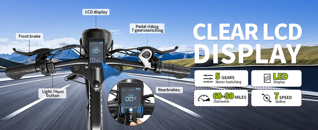 【DUDTN】1500W Peak Fat Tire Electric Bike, Fat-tired assist vehicle.48V 15AH Removable Battery E-Bike, 31MPH Full Suspension All-Terrain Electric Bicycle with Hydraulic Disc Brakes