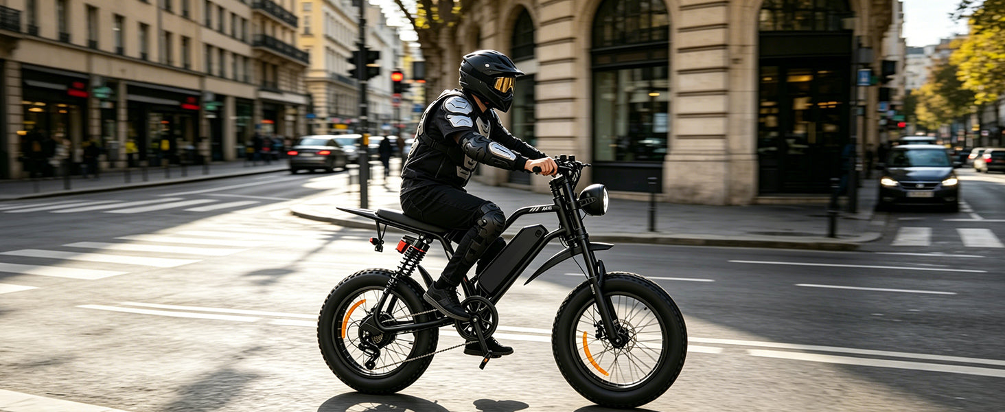 【DUDTN】1500W Peak Fat Tire Electric Bike, Fat-tired assist vehicle.48V 15AH Removable Battery E-Bike, 31MPH Full Suspension All-Terrain Electric Bicycle with Hydraulic Disc Brakes