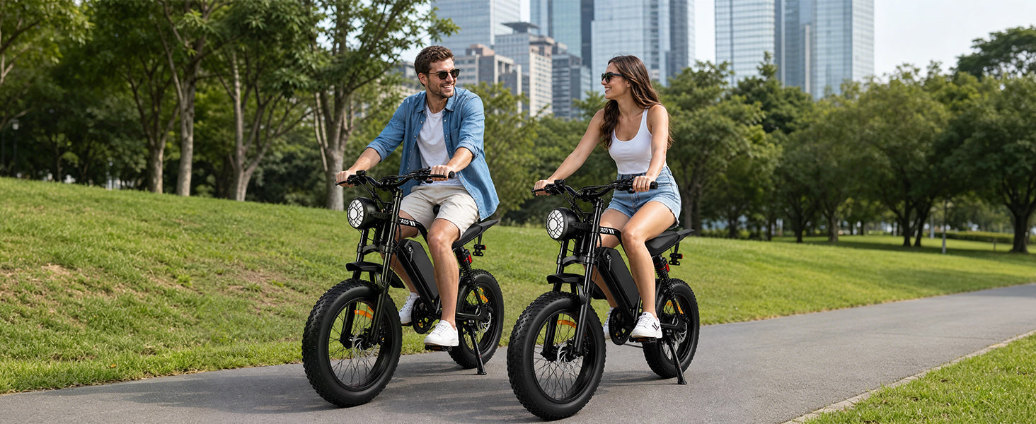【DUDTN】1500W Peak Fat Tire Electric Bike, Fat-tired assist vehicle.48V 15AH Removable Battery E-Bike, 31MPH Full Suspension All-Terrain Electric Bicycle with Hydraulic Disc Brakes
