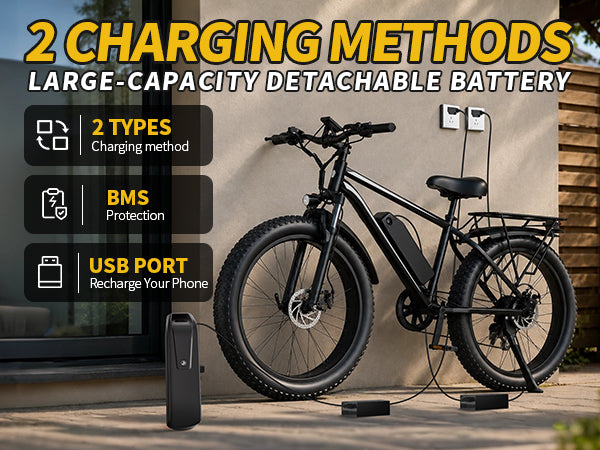 【DUDTN】1500W Peak Fat Tire Electric Bike, 48V 15AH Detachable Battery 32MPH All Terrain E-Bike, Full Suspension Aluminum Frame Electric Mountain Bicycle with Hydraulic Disc Brakes