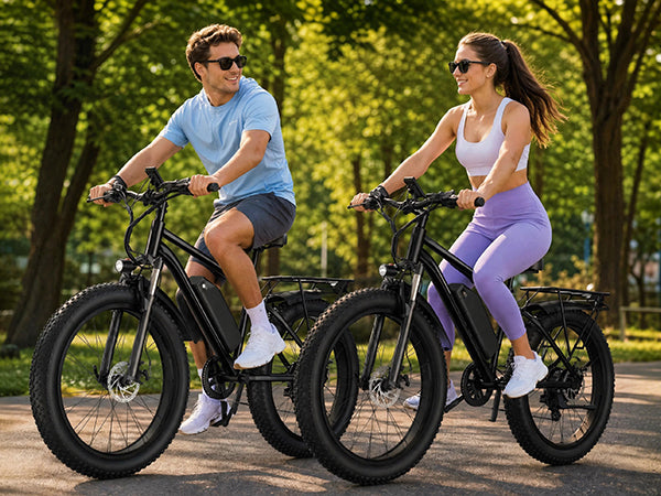 【DUDTN】1500W Peak Fat Tire Electric Bike, 48V 15AH Detachable Battery 32MPH All Terrain E-Bike, Full Suspension Aluminum Frame Electric Mountain Bicycle with Hydraulic Disc Brakes